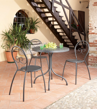 FIONA 1 - Stackable galvanized steel garden chair by RD Italia - view 3